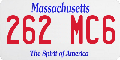 MA license plate 262MC6