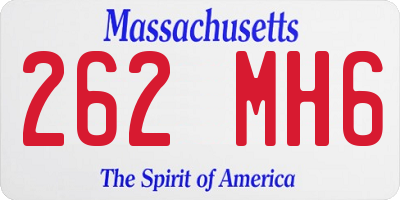 MA license plate 262MH6