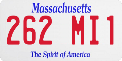 MA license plate 262MI1