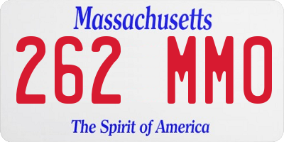 MA license plate 262MM0