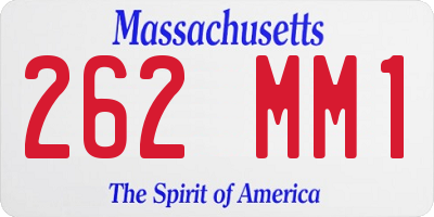 MA license plate 262MM1