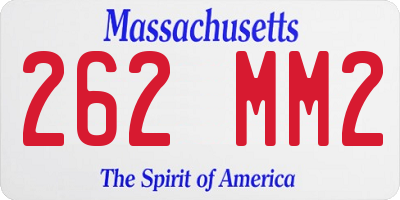 MA license plate 262MM2
