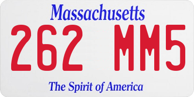 MA license plate 262MM5