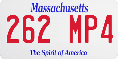 MA license plate 262MP4