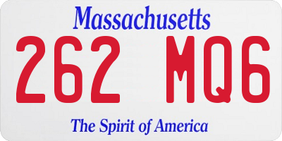 MA license plate 262MQ6