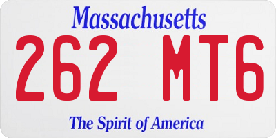 MA license plate 262MT6