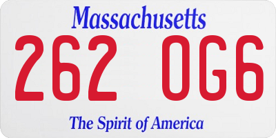 MA license plate 262OG6