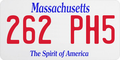 MA license plate 262PH5