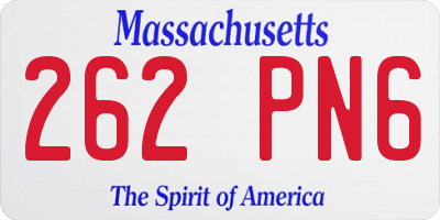 MA license plate 262PN6