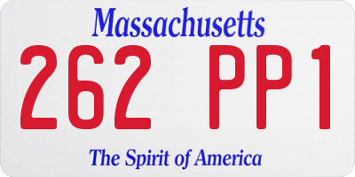 MA license plate 262PP1