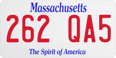 MA license plate 262QA5
