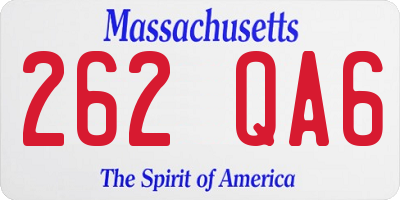MA license plate 262QA6