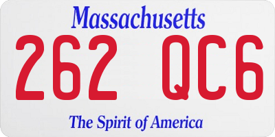 MA license plate 262QC6