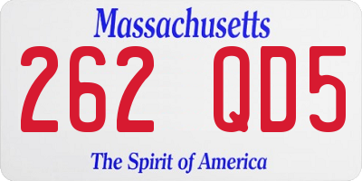 MA license plate 262QD5