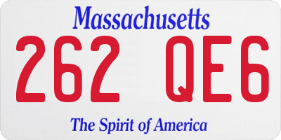 MA license plate 262QE6
