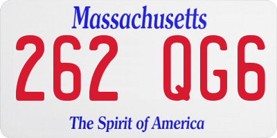 MA license plate 262QG6