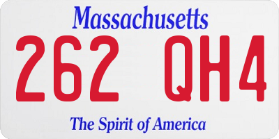 MA license plate 262QH4