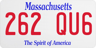 MA license plate 262QU6