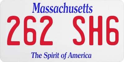 MA license plate 262SH6