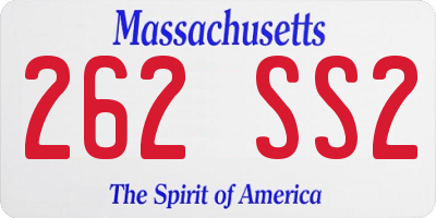 MA license plate 262SS2