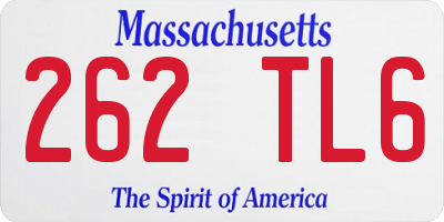 MA license plate 262TL6