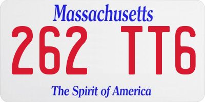 MA license plate 262TT6