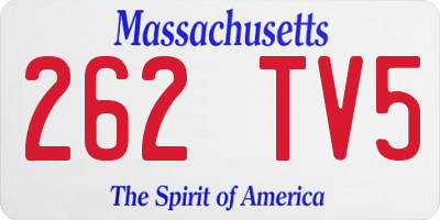 MA license plate 262TV5