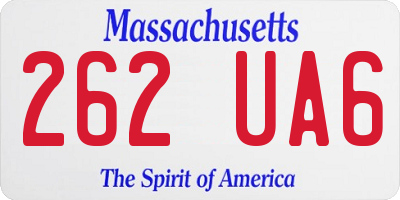 MA license plate 262UA6