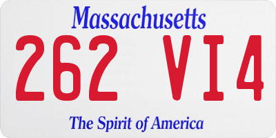 MA license plate 262VI4