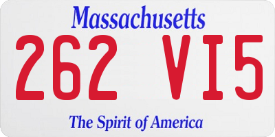 MA license plate 262VI5