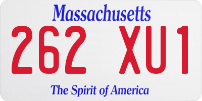 MA license plate 262XU1