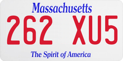 MA license plate 262XU5