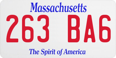 MA license plate 263BA6