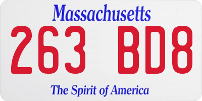 MA license plate 263BD8