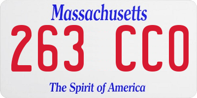 MA license plate 263CC0