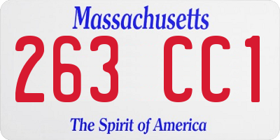 MA license plate 263CC1