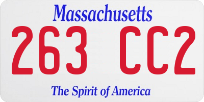 MA license plate 263CC2
