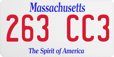 MA license plate 263CC3