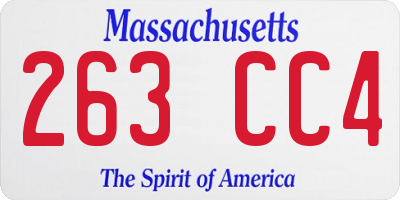 MA license plate 263CC4