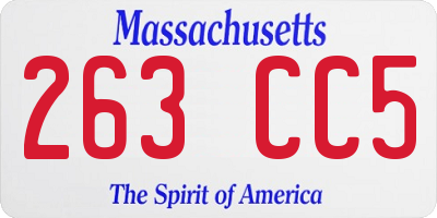 MA license plate 263CC5