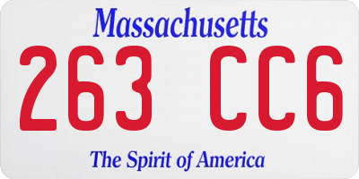 MA license plate 263CC6