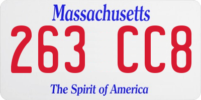 MA license plate 263CC8