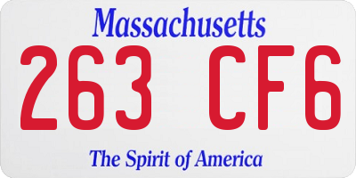 MA license plate 263CF6