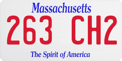 MA license plate 263CH2