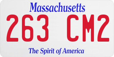 MA license plate 263CM2