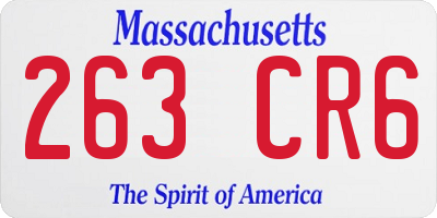 MA license plate 263CR6