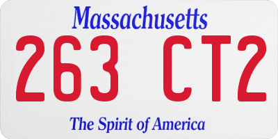 MA license plate 263CT2