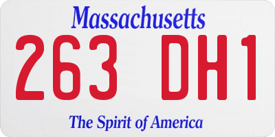 MA license plate 263DH1