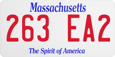 MA license plate 263EA2