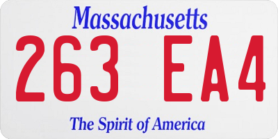 MA license plate 263EA4